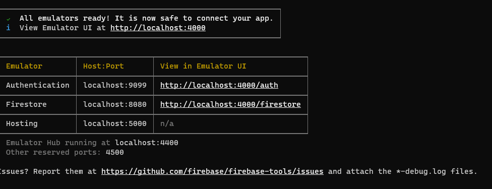 emulator started