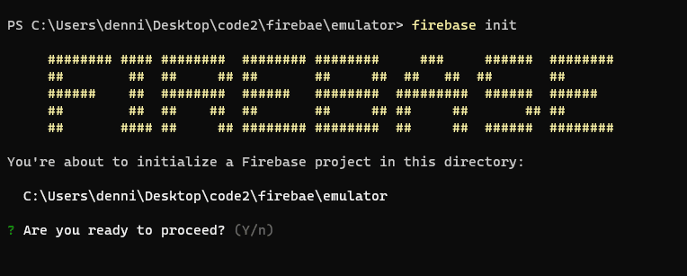 fire base init screen