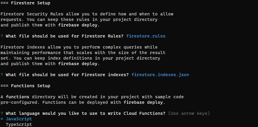 emulator firestore setup