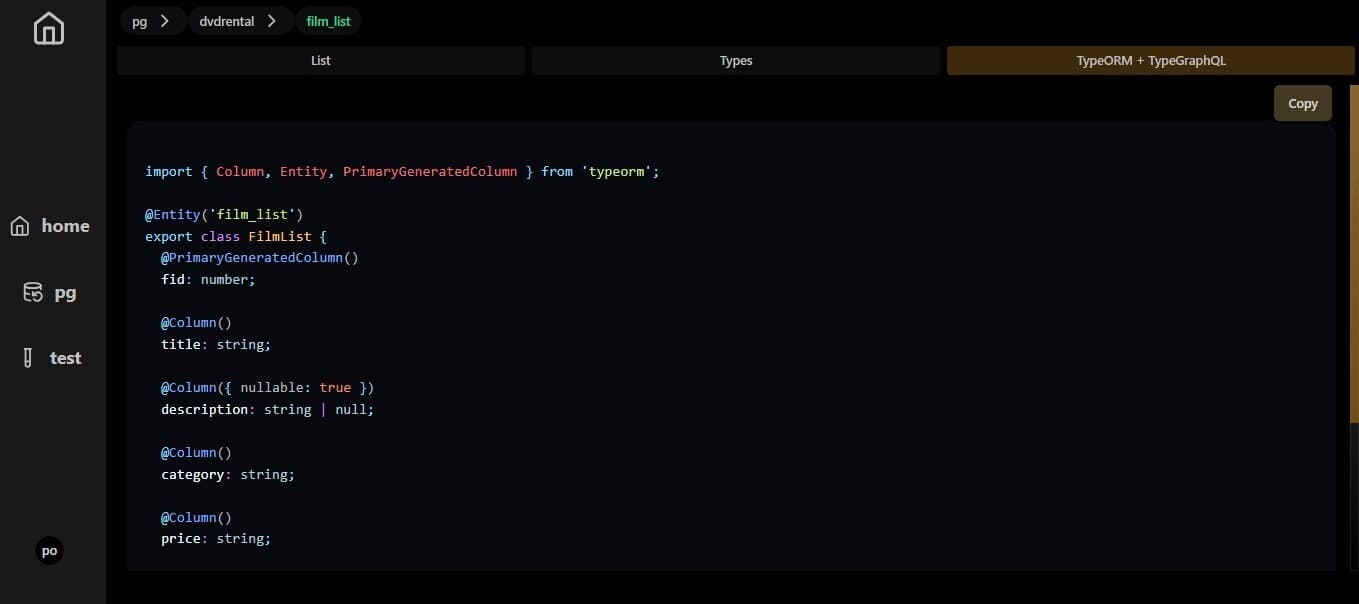 TypeORM + TypeGraphQl class