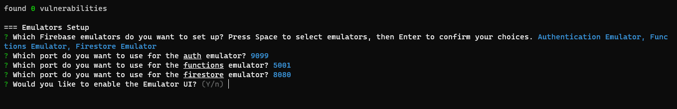 select emulator ports